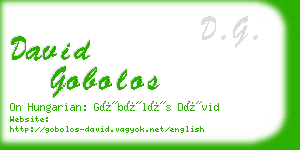 david gobolos business card