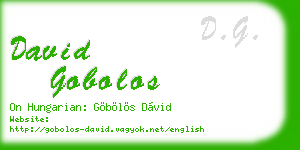 david gobolos business card